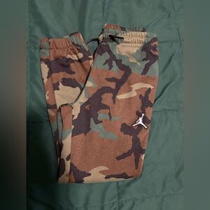 Jordan Kids Camouflage Sweatpants - Brown and Green